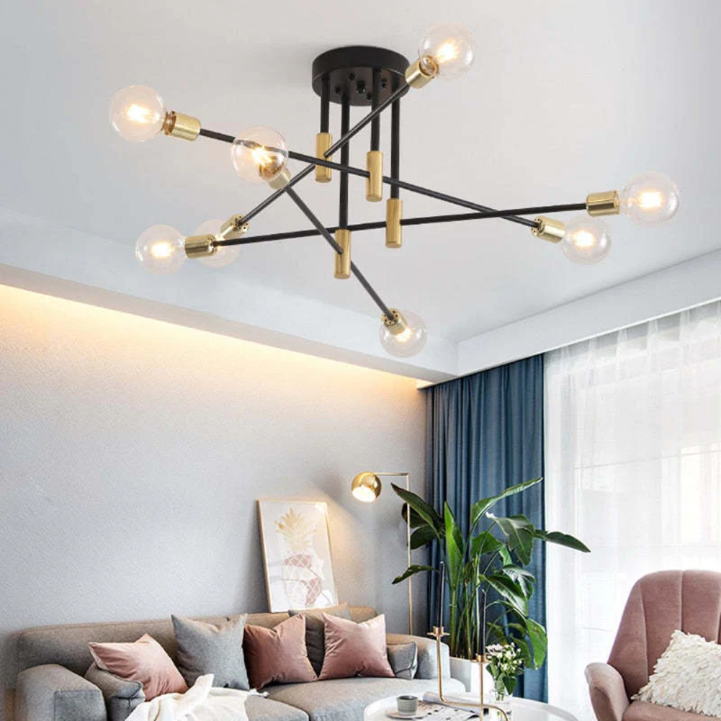 Moderne LED-Deckenleuchte Schwarz und Gold für Wohnzimmer und Schlafzimmer – Warmweiße Beleuchtung 15-20 m² - Image 5
