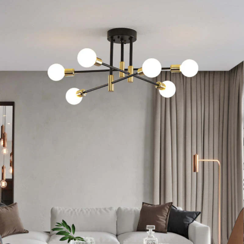 Moderne LED-Deckenleuchte Schwarz und Gold für Wohnzimmer und Schlafzimmer – Warmweiße Beleuchtung 15-20 m² - Image 7