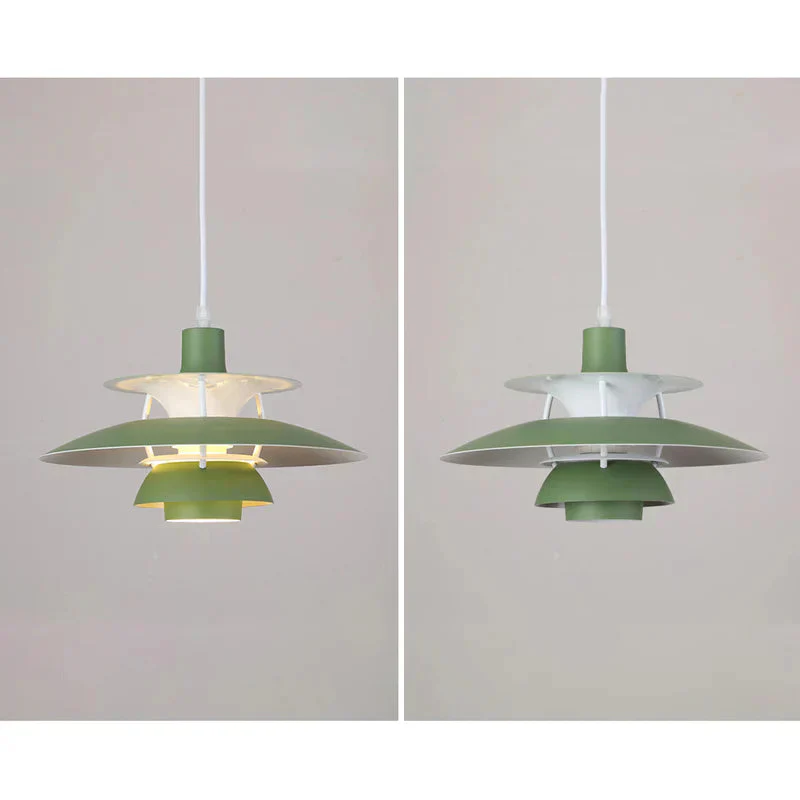Moderne LED-Hängelampe in Farbenfrohem Metalldesign für Esstisch und Wohnbereiche – Energiesparend, E27 Fassung - Image 4