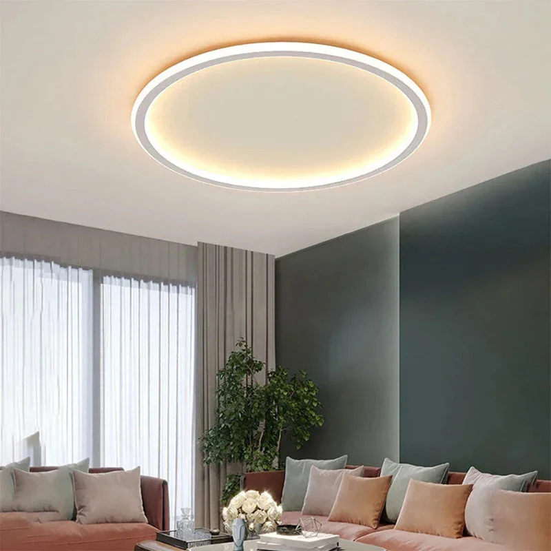 Moderne Runde LED-Deckenleuchte im Skandinavischen Stil für Wohnzimmer – Gleichmäßige Beleuchtung, 20-60 cm Durchmesser - Image 2