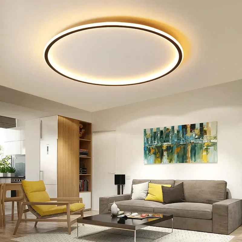 Moderne Runde LED-Deckenleuchte im Skandinavischen Stil für Wohnzimmer – Gleichmäßige Beleuchtung, 20-60 cm Durchmesser - Image 3