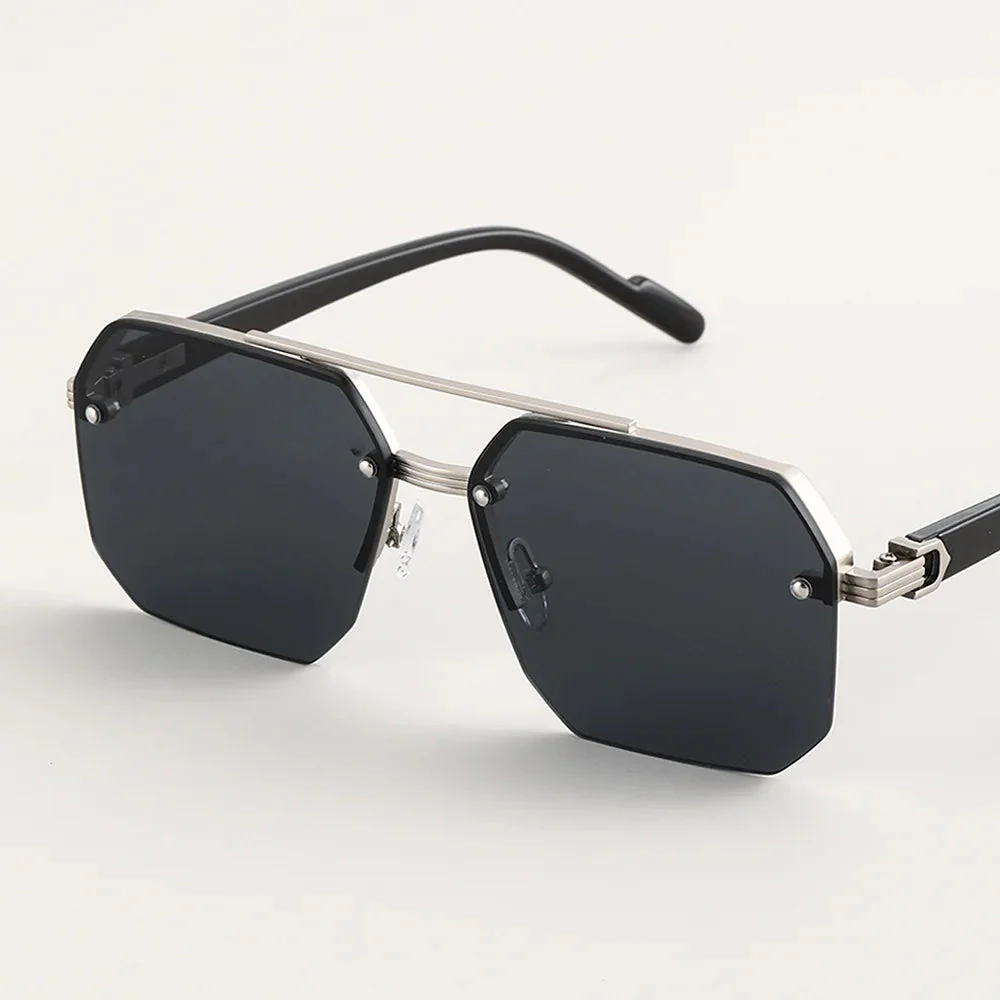 Moderne Stilvolle Geometrische Sonnenbrille für Herren | UV Schutz - Image 2