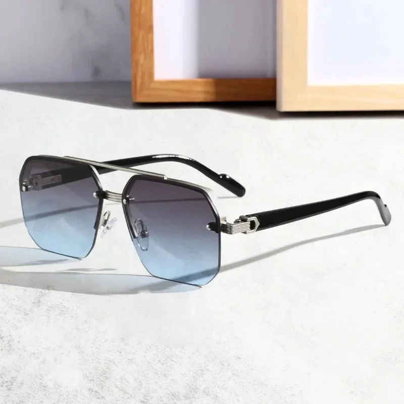 Moderne Stilvolle Geometrische Sonnenbrille für Herren | UV Schutz - Image 5
