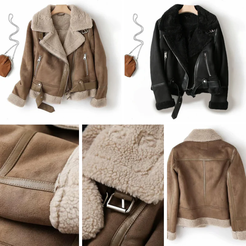 Moderne warme Bikerjacke für Damen | Winter - Image 6
