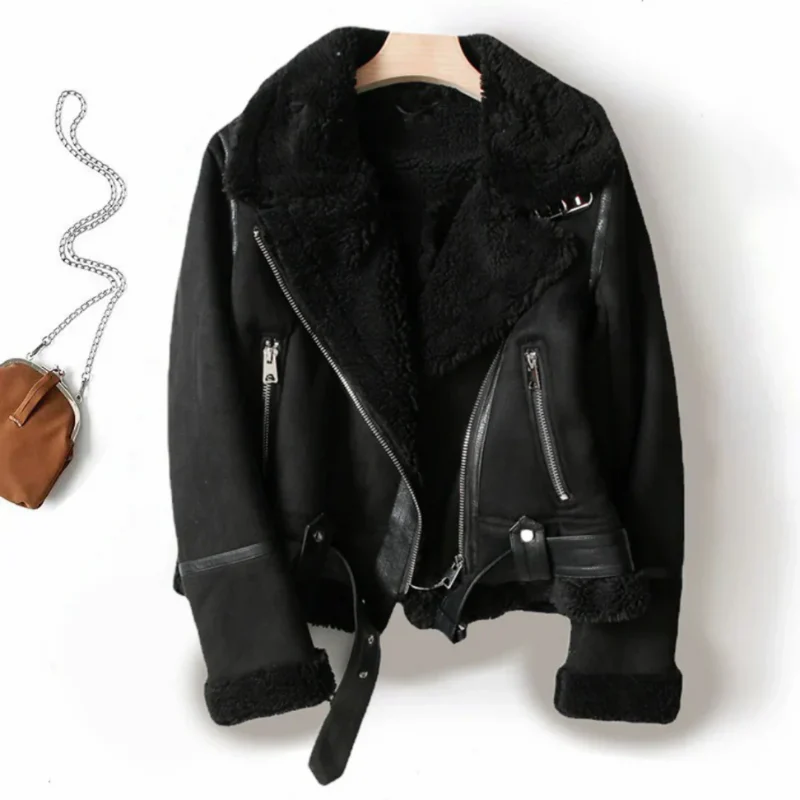 Moderne warme Bikerjacke für Damen | Winter - Image 7