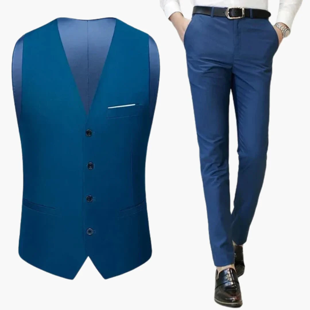 Moderner Hochzeitsgast-Anzug - für Herren mit Weste und Hose - Image 10