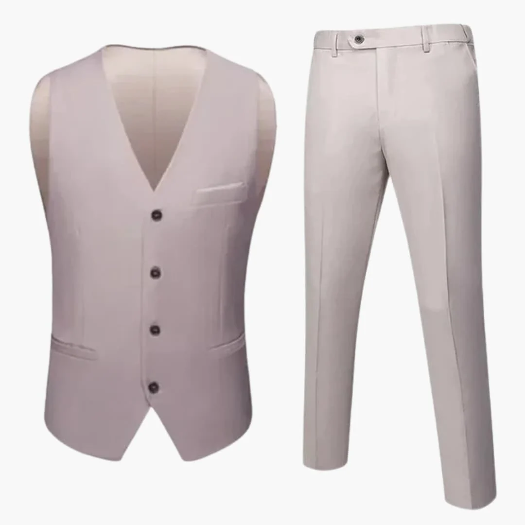 Moderner Hochzeitsgast-Anzug - für Herren mit Weste und Hose - Image 2