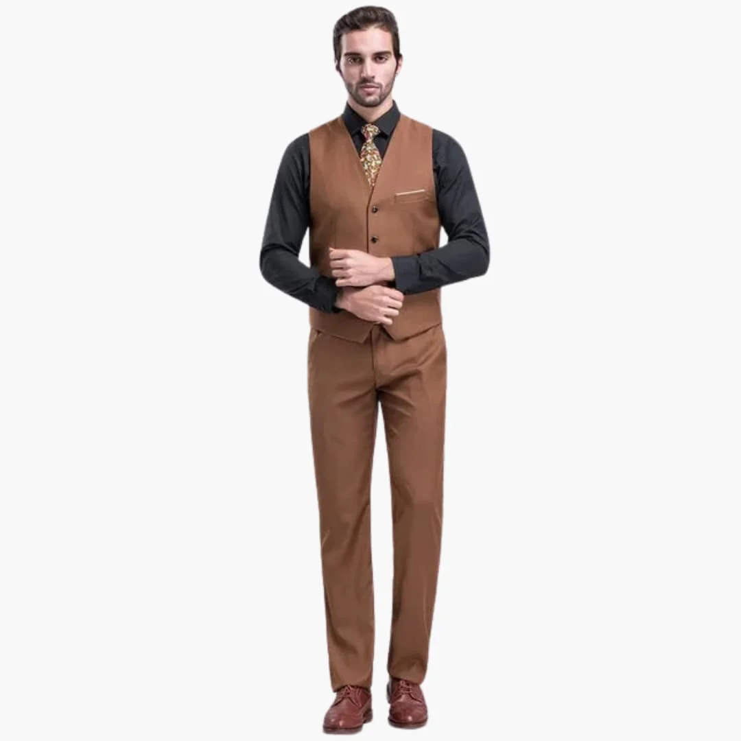 Moderner Hochzeitsgast-Anzug - für Herren mit Weste und Hose - Image 6