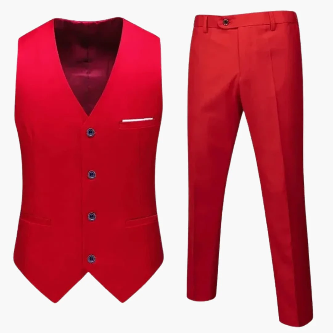Moderner Hochzeitsgast-Anzug - für Herren mit Weste und Hose - Image 7