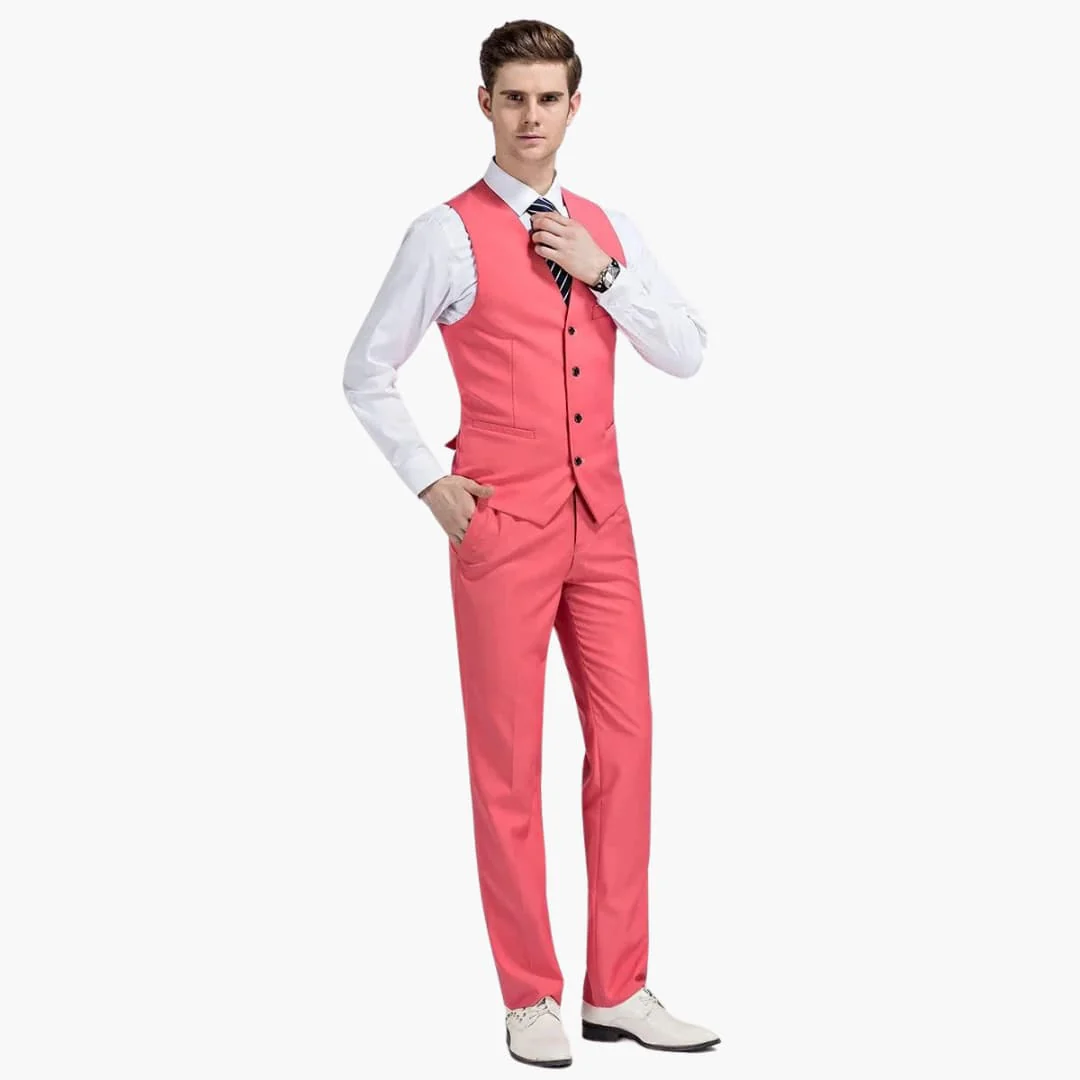 Moderner Hochzeitsgast-Anzug - für Herren mit Weste und Hose - Image 8