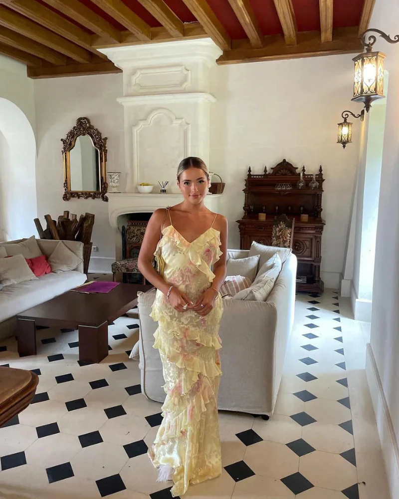 Modernes gerafftes Sommerkleid für Damen | Maxi - Image 3