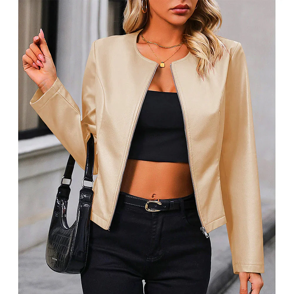 Modische Bikerjacke für Damen | Rundhals - Image 6