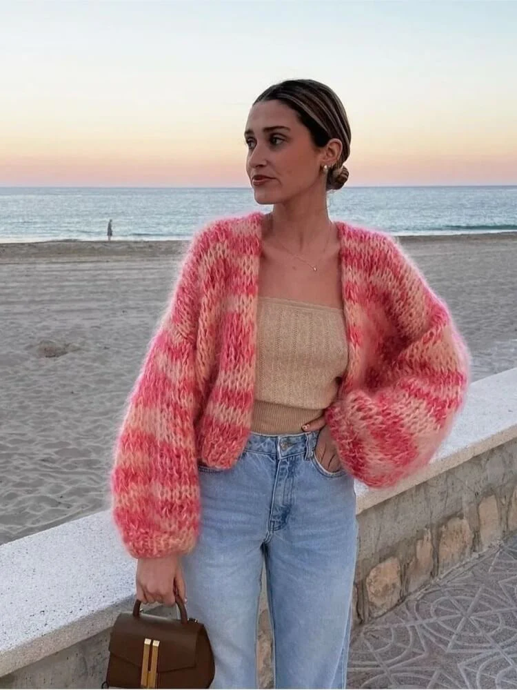 Modische Strickjacke für Damen | Offene Vorderseite - Image 4