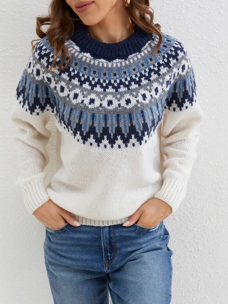 MODISCHER DAMENPULLOVER | ELEGANTER STIL, KOMFORTABEL, MUSTER - Image 3