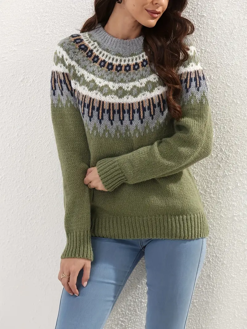 MODISCHER DAMENPULLOVER | ELEGANTER STIL, KOMFORTABEL, MUSTER - Image 4