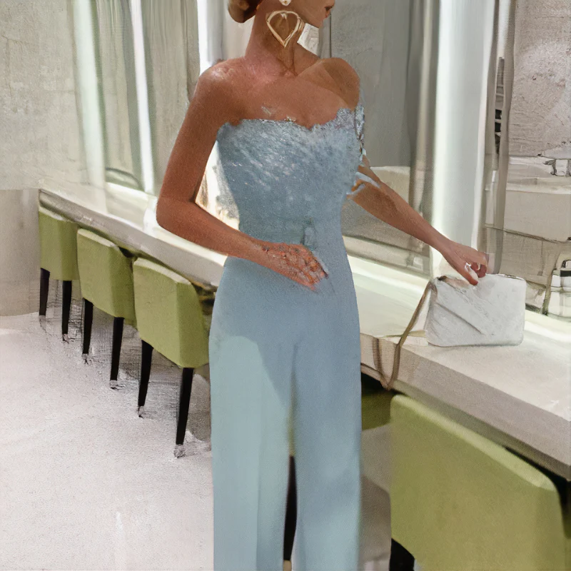 Modischer Pelz- Jumpsuit für Damen | Eleganter - Image 2