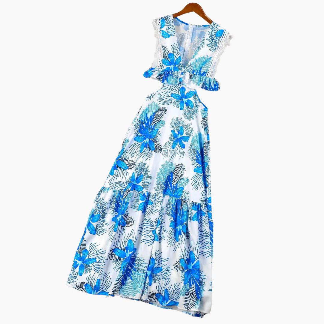 Modisches Spitzen Maxikleid - Damen Abendkleid elegant - Image 3