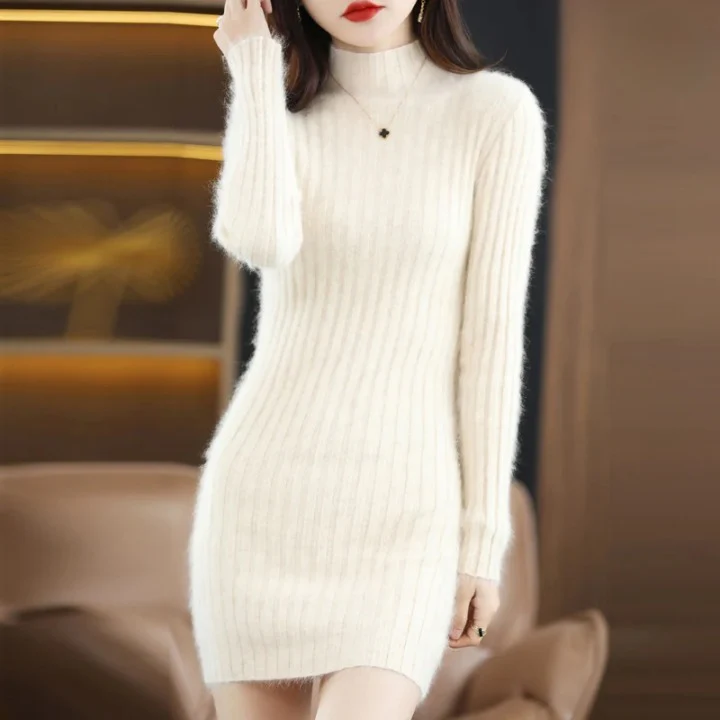 Modisches warmes Pulloverkleid für Frauen - Galina - Image 3