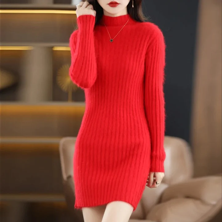 Modisches warmes Pulloverkleid für Frauen - Galina - Image 6