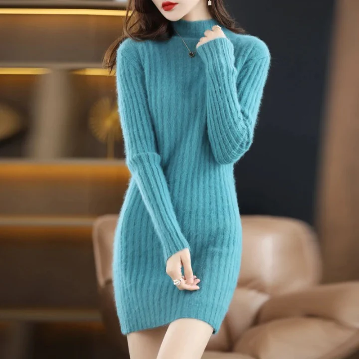 Modisches warmes Pulloverkleid für Frauen - Galina - Image 8