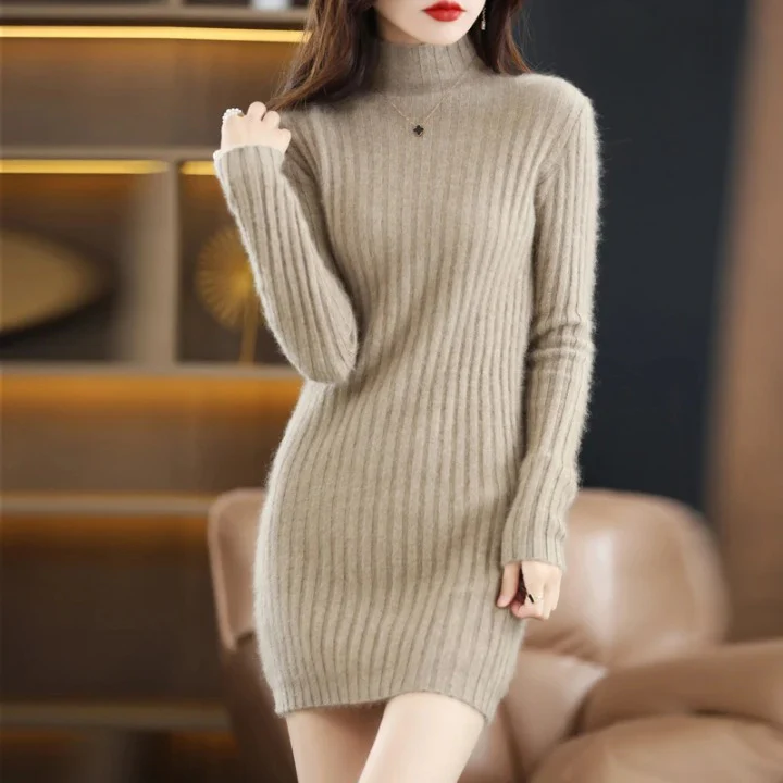 Modisches warmes Pulloverkleid für Frauen - Galina - Image 9