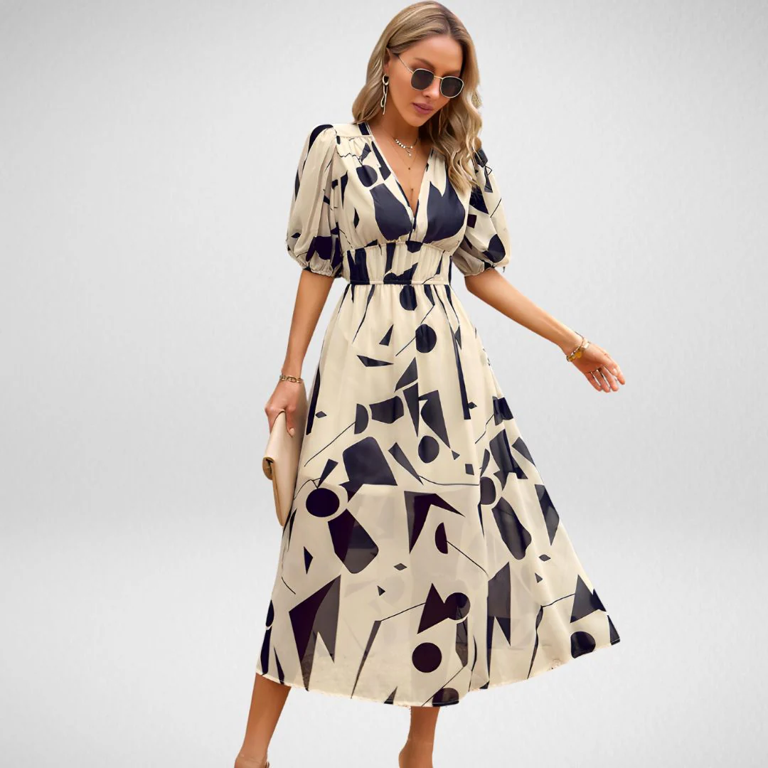 MONIA | CHARMING KLEID MIT V-AUSSCHNITT - Image 2