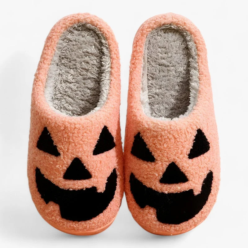 Monica Halloween Hausschuhe – Klassische Slipper mit Kürbis‑Motiv - Image 3