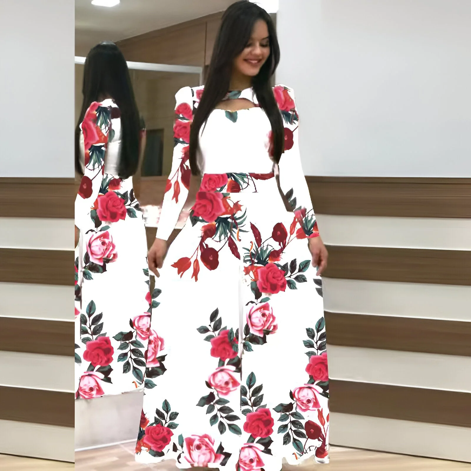 Monika | Elegantes Blumen-Maxikleid für den Herbst - Image 10