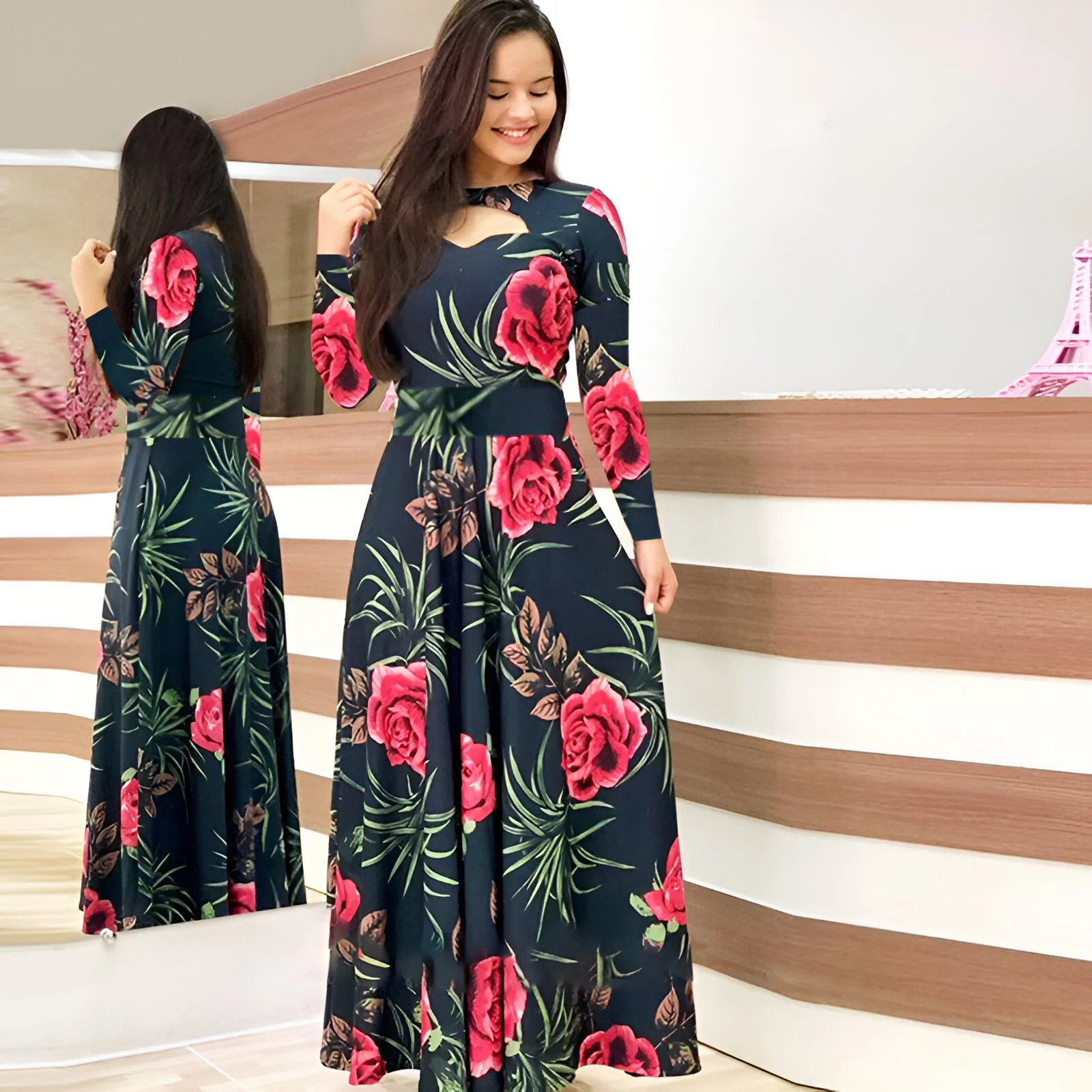 Monika | Elegantes Blumen-Maxikleid für den Herbst - Image 11
