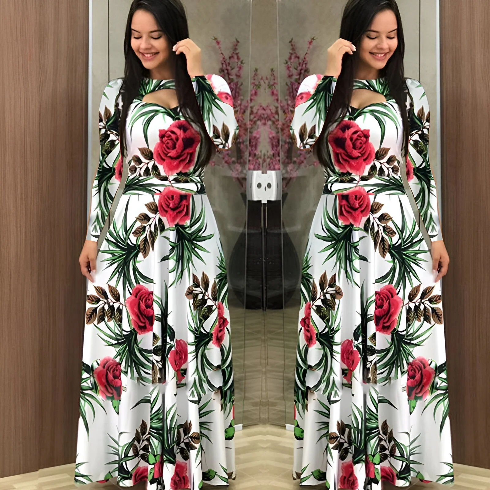 Monika | Elegantes Blumen-Maxikleid für den Herbst - Image 8