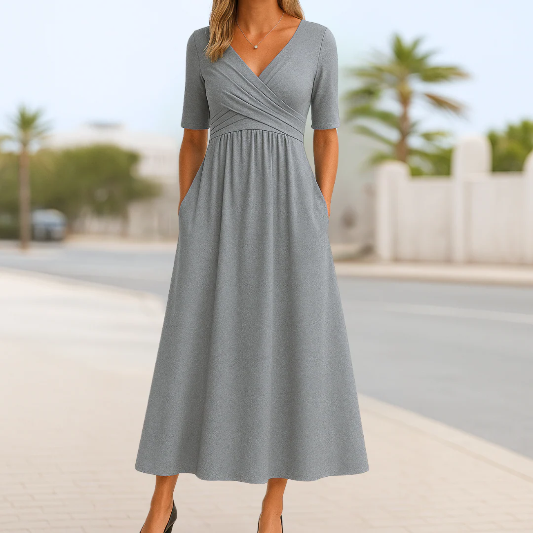 Monique | Kurzärmliges Crossover-Kleid - Image 5
