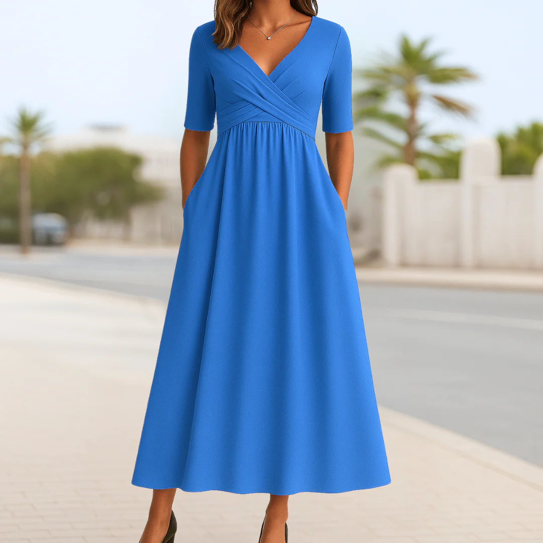 Monique | Kurzärmliges Crossover-Kleid - Image 7