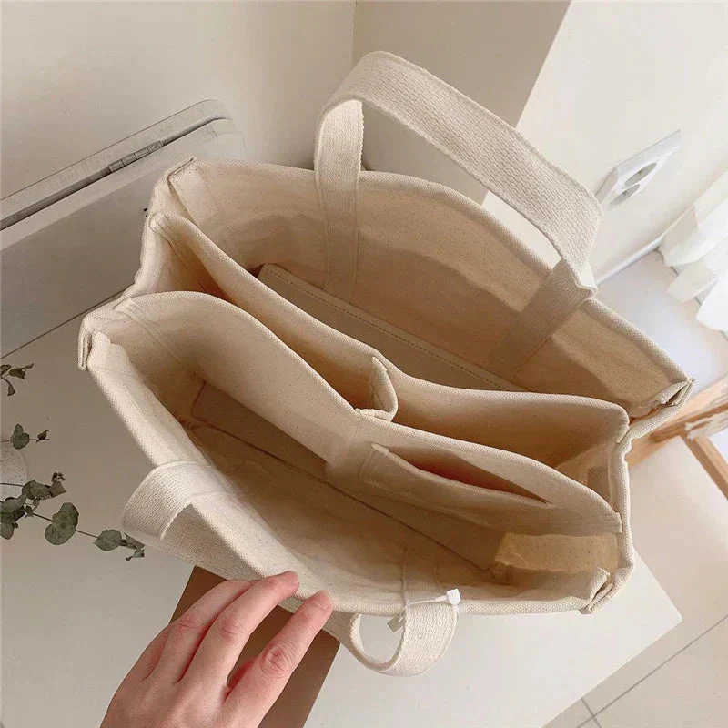 Multifunktionale Damen-Tragetasche aus Canvas mit mehreren Fächern - Image 4