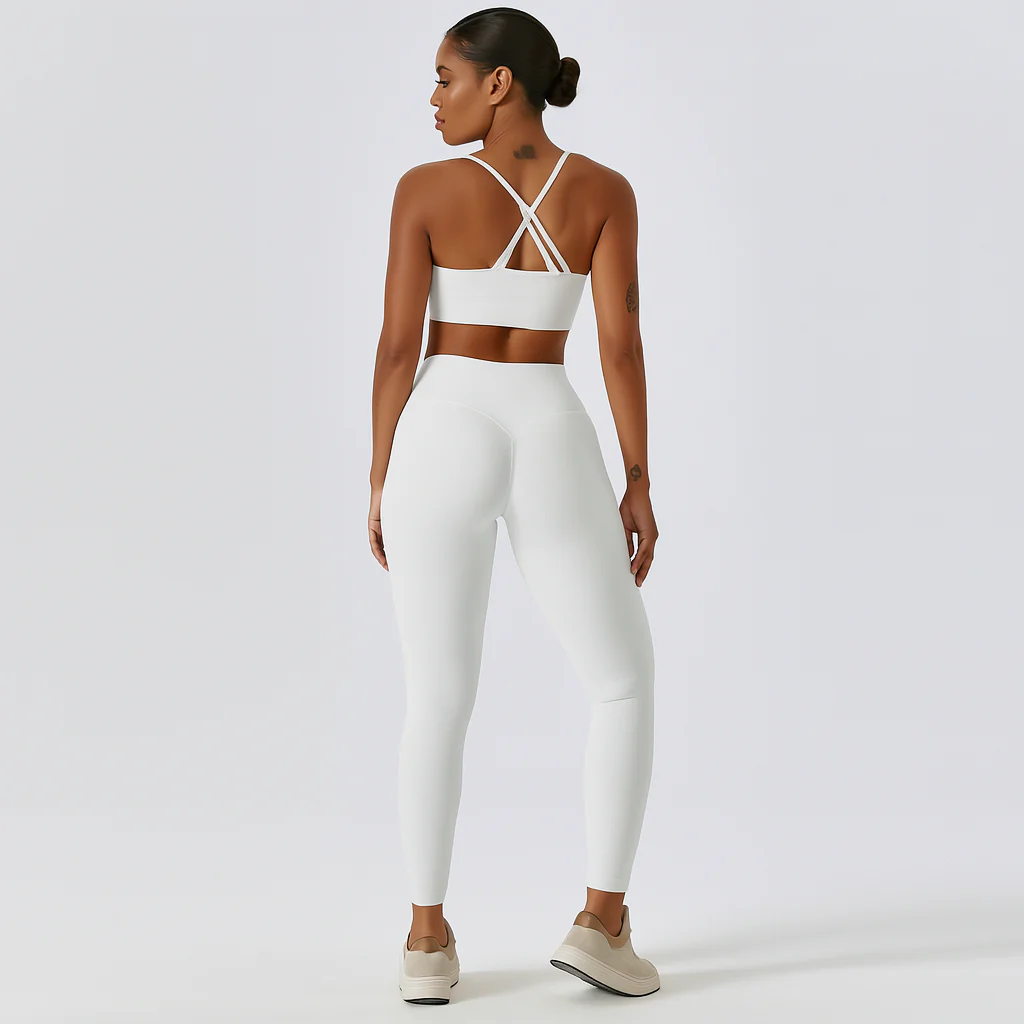 Nahtloses Yoga- und Pilates-Set für Damen – Leggings und Top mit hoher Taille, 2-teilige Activewear - Image 2
