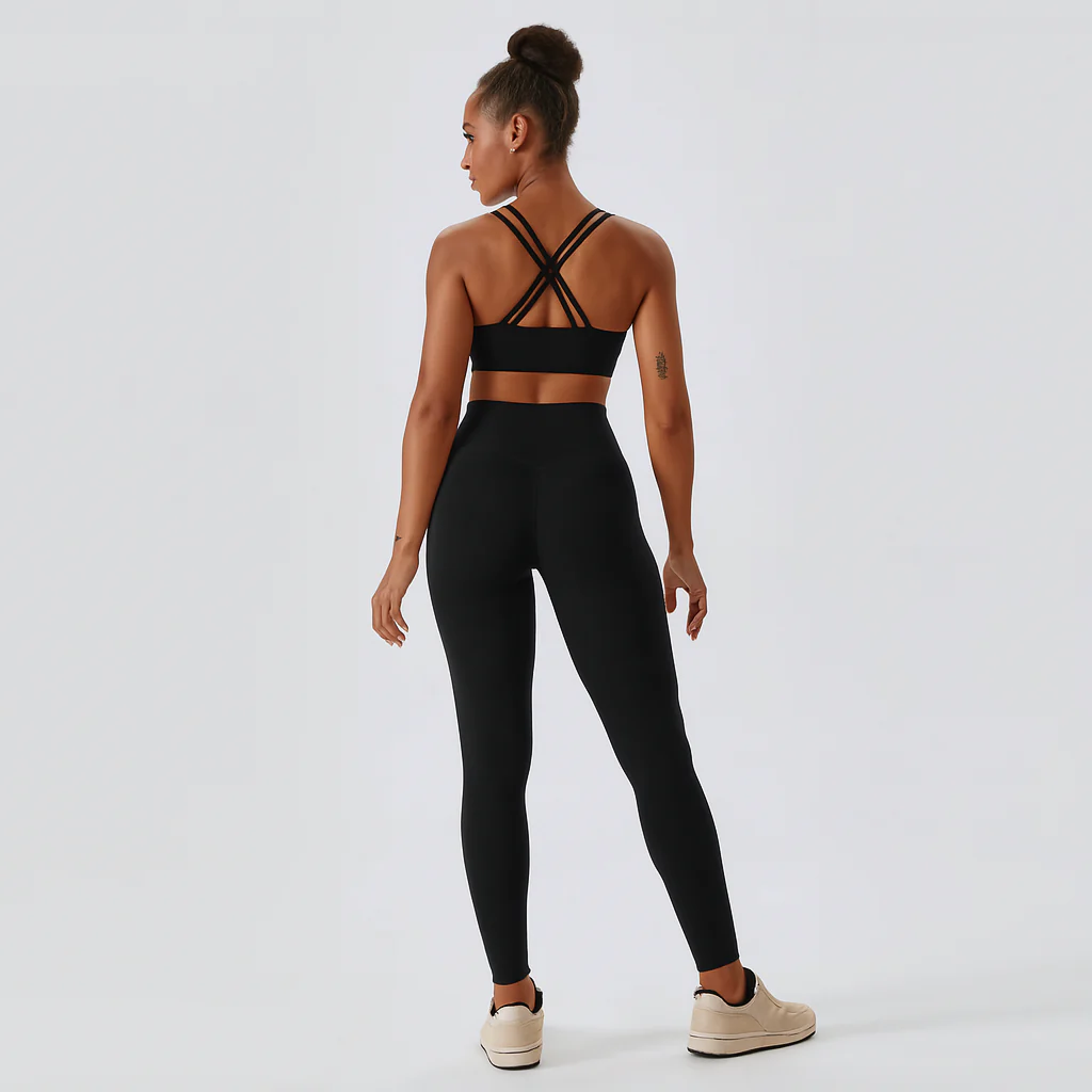 Nahtloses Yoga- und Pilates-Set für Damen – Leggings und Top mit hoher Taille, 2-teilige Activewear - Image 5