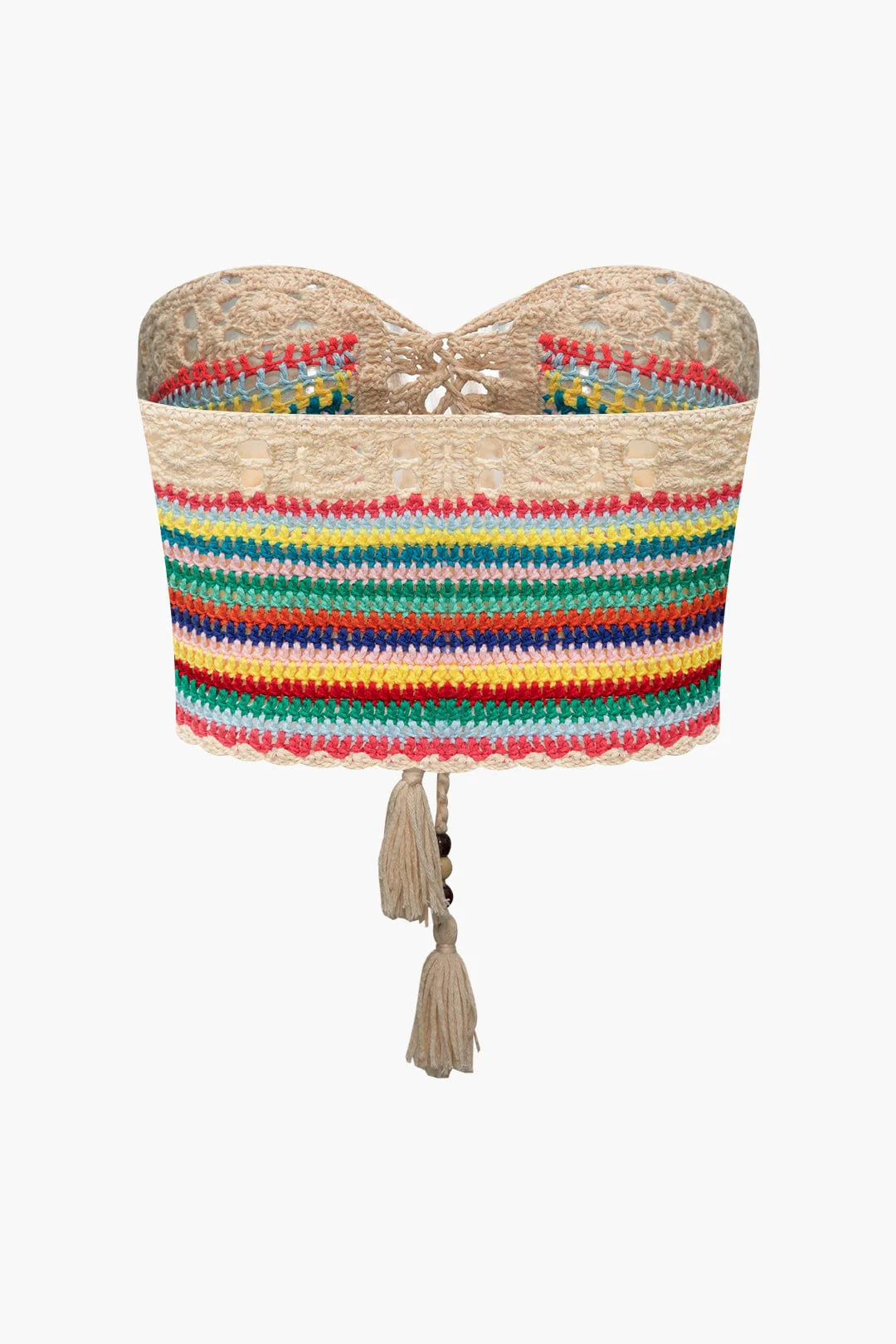 Naila | Boho-Strick-Zweiteiler mit Bustier & Shorts - Image 4