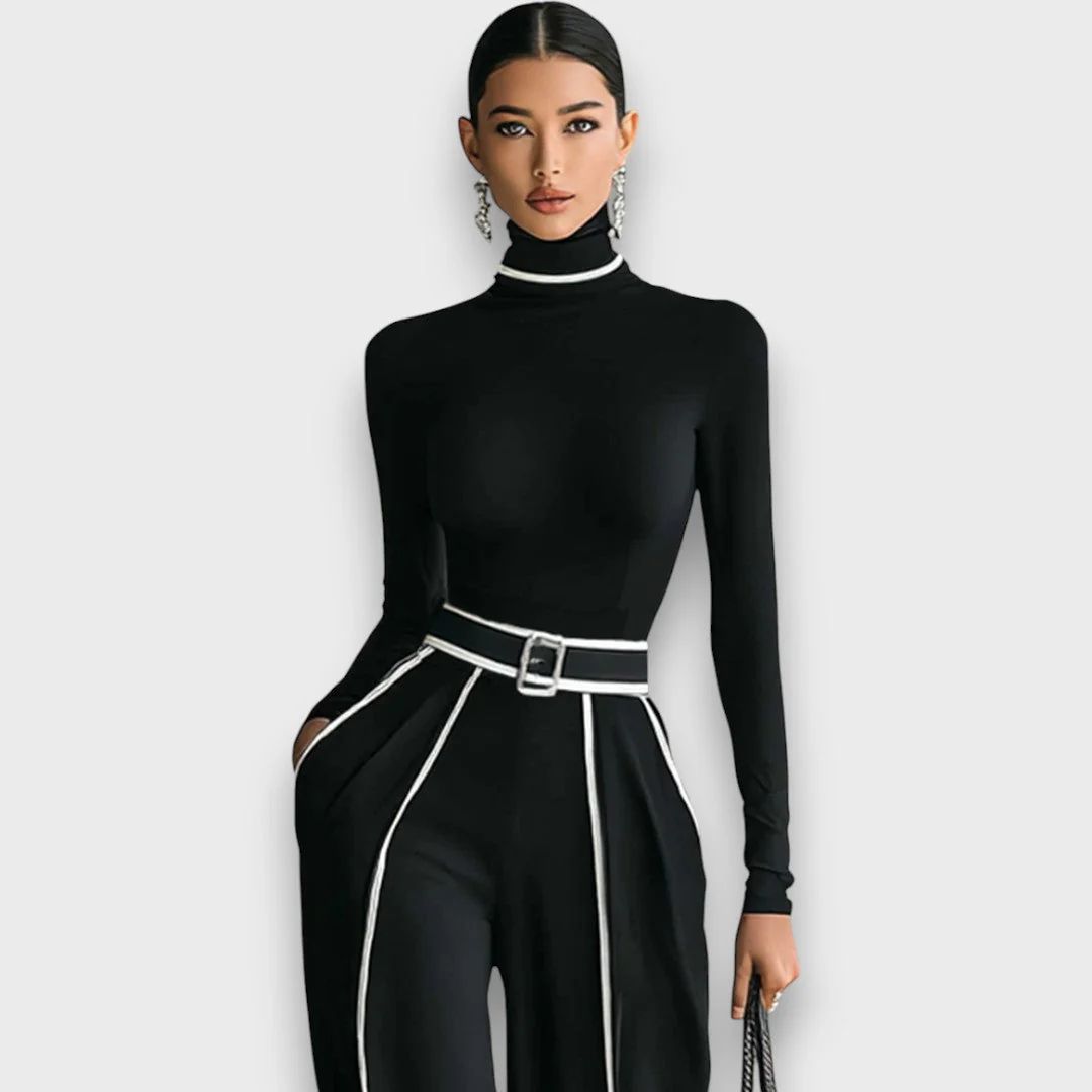 Nalira – Elegantes Zweiteiler-Set mit hohem Kragen - Image 3