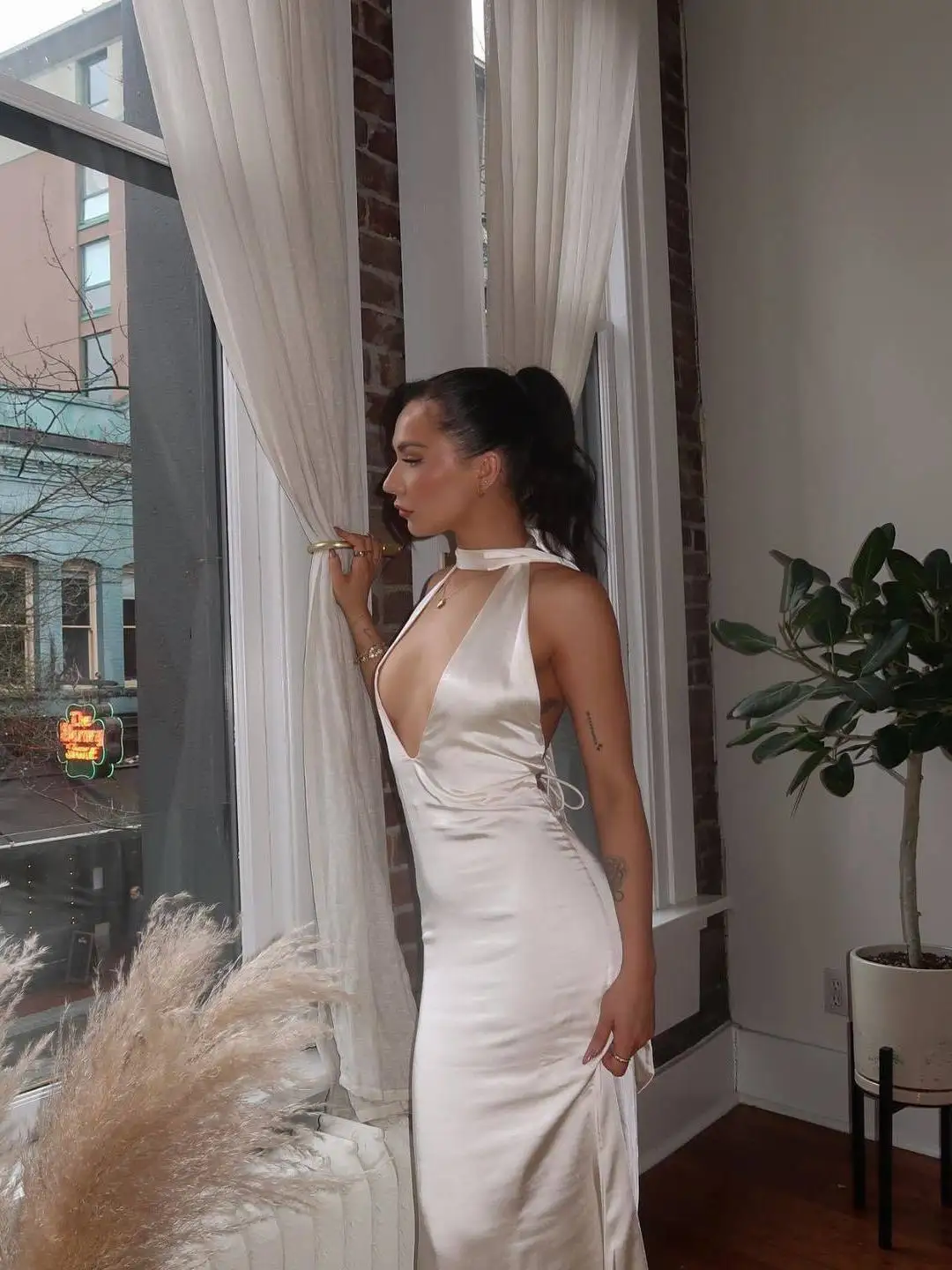 Natalia | Nacht Elegant Kleid - Image 2