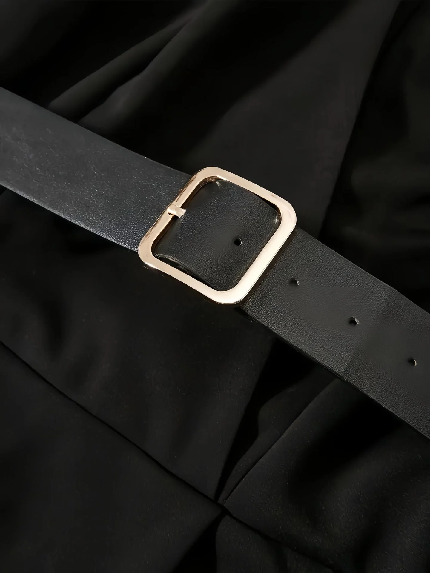 Natalia | Schwarzes Midi Kleid mit Gürtel - Image 6