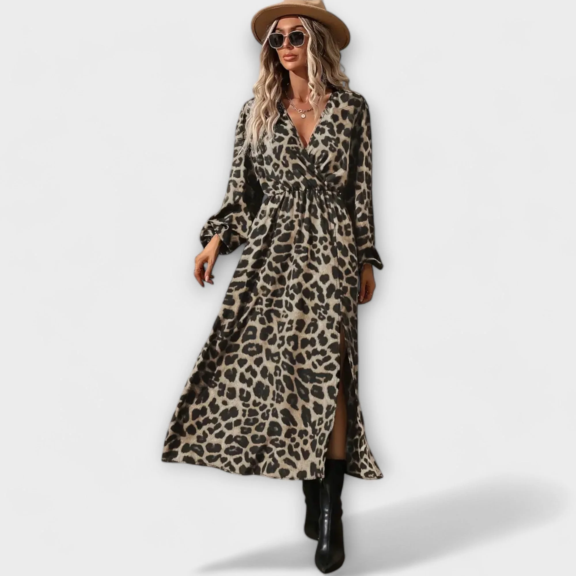 Natalie - Elegantes Kleid im Leopardenmuster - Image 2