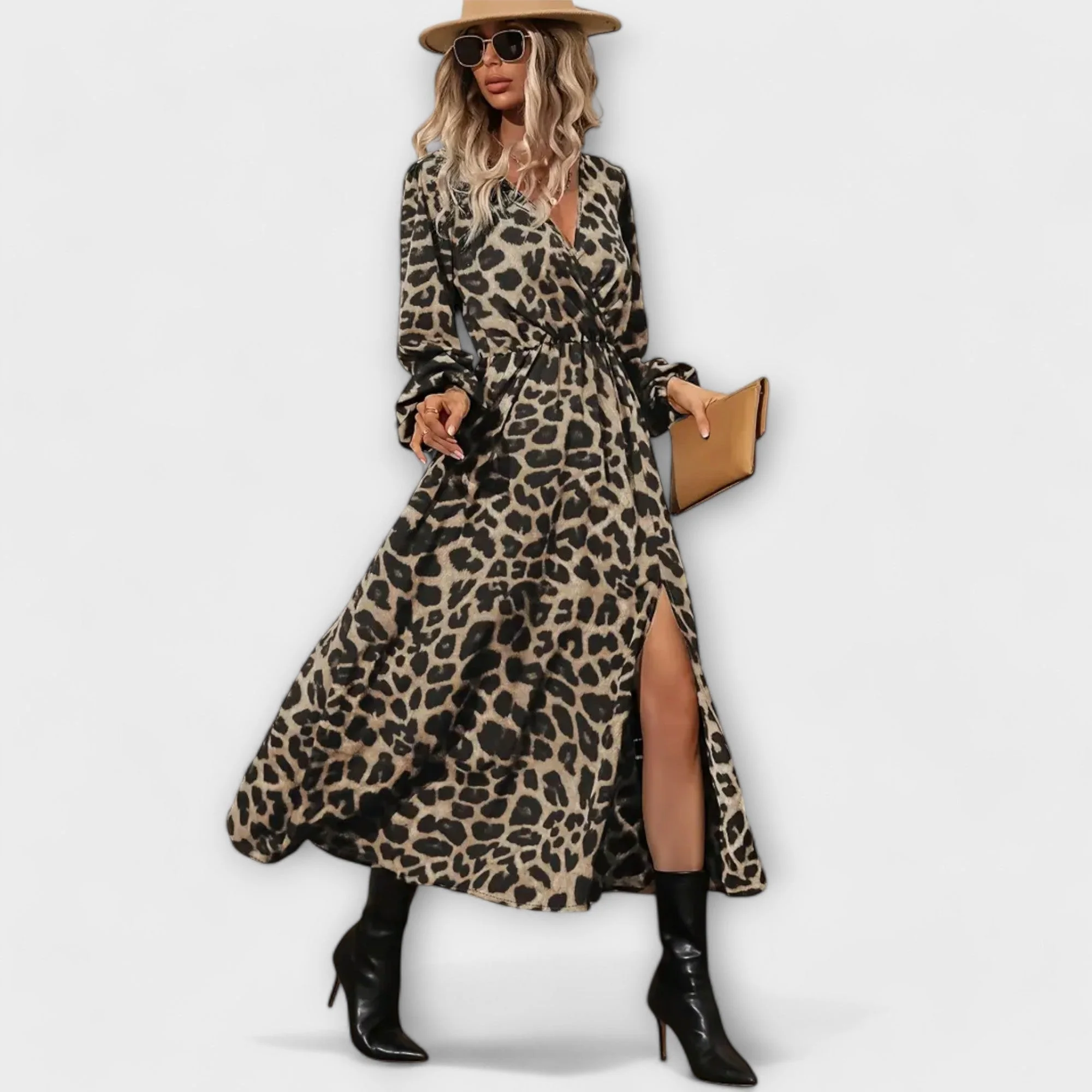 Natalie - Elegantes Kleid im Leopardenmuster - Image 3