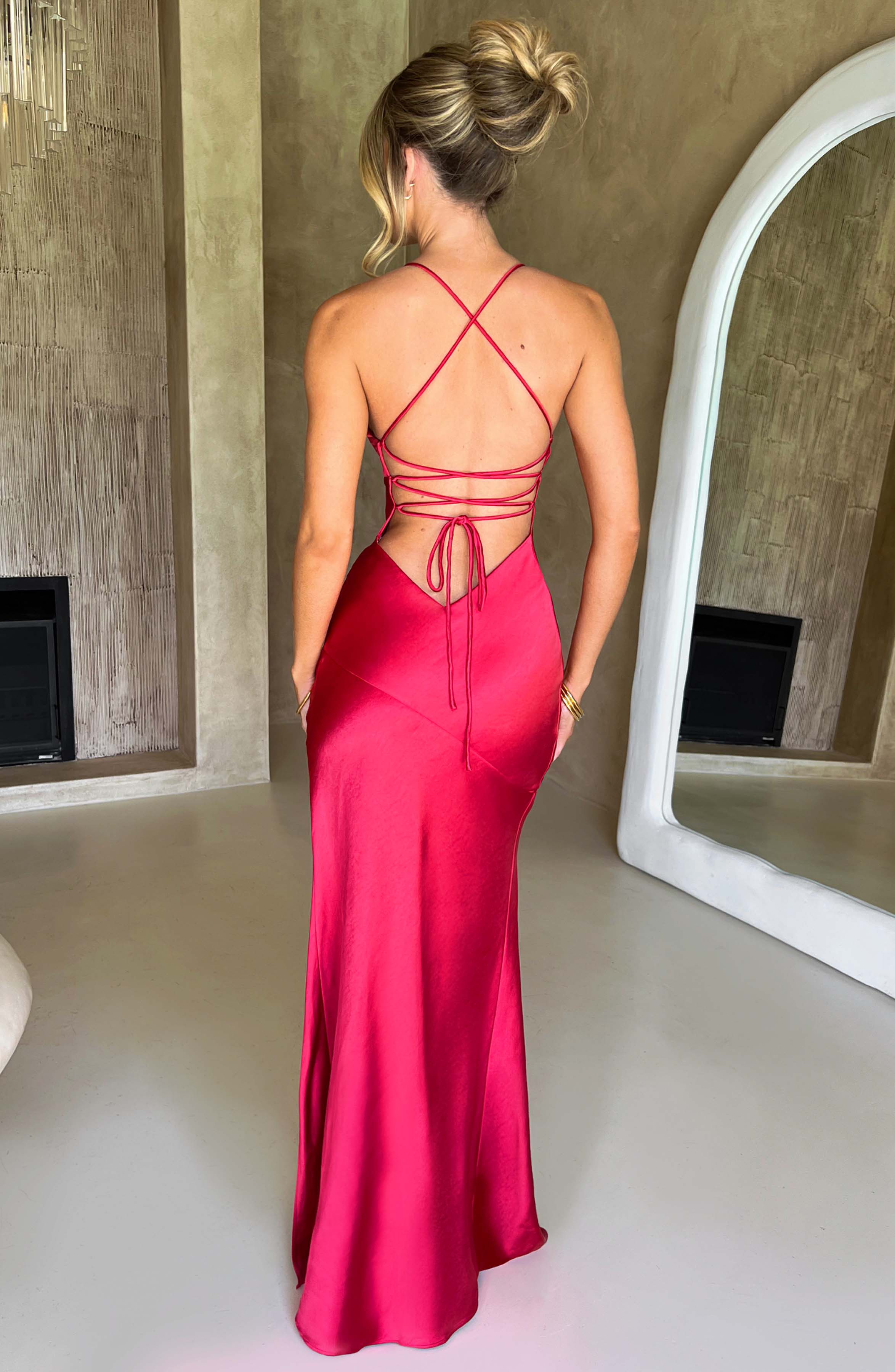 Natalie - Satiniertes Maxikleid - Image 5