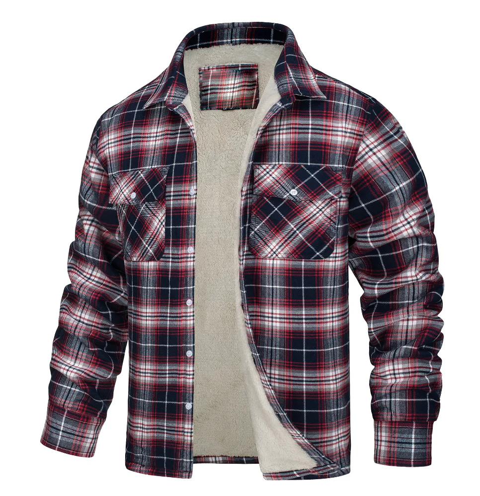 Nate™ | Herren Karierte Sherpa-Futterjacke - Image 5