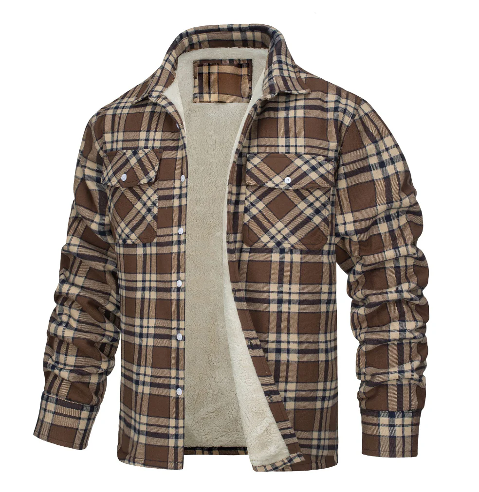 Nate™ | Herren Karierte Sherpa-Futterjacke - Image 7