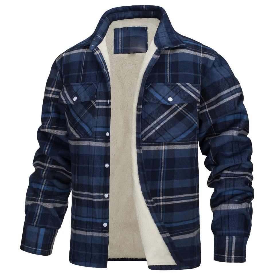 Nate™ | Herren Karierte Sherpa-Futterjacke - Image 9
