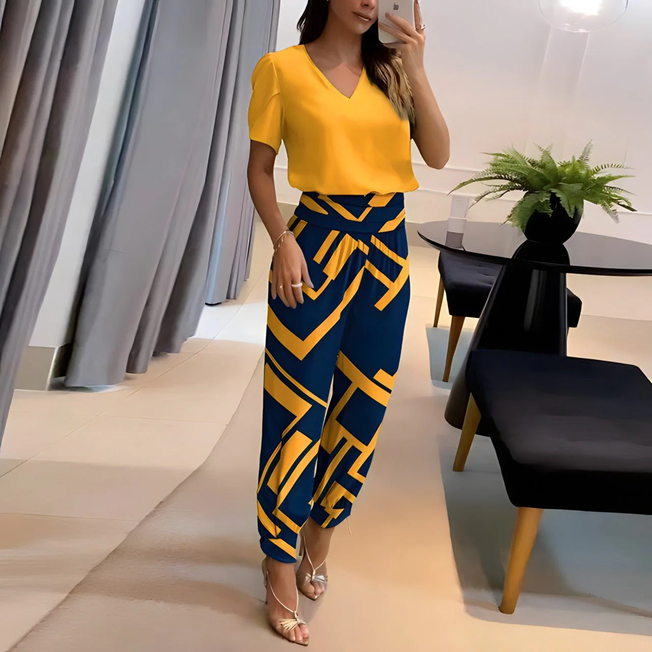 Nathalie - Damen Bluse & Hose Set - Image 2