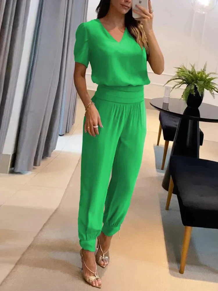 Nathalie - Damen Bluse & Hose Set - Image 8