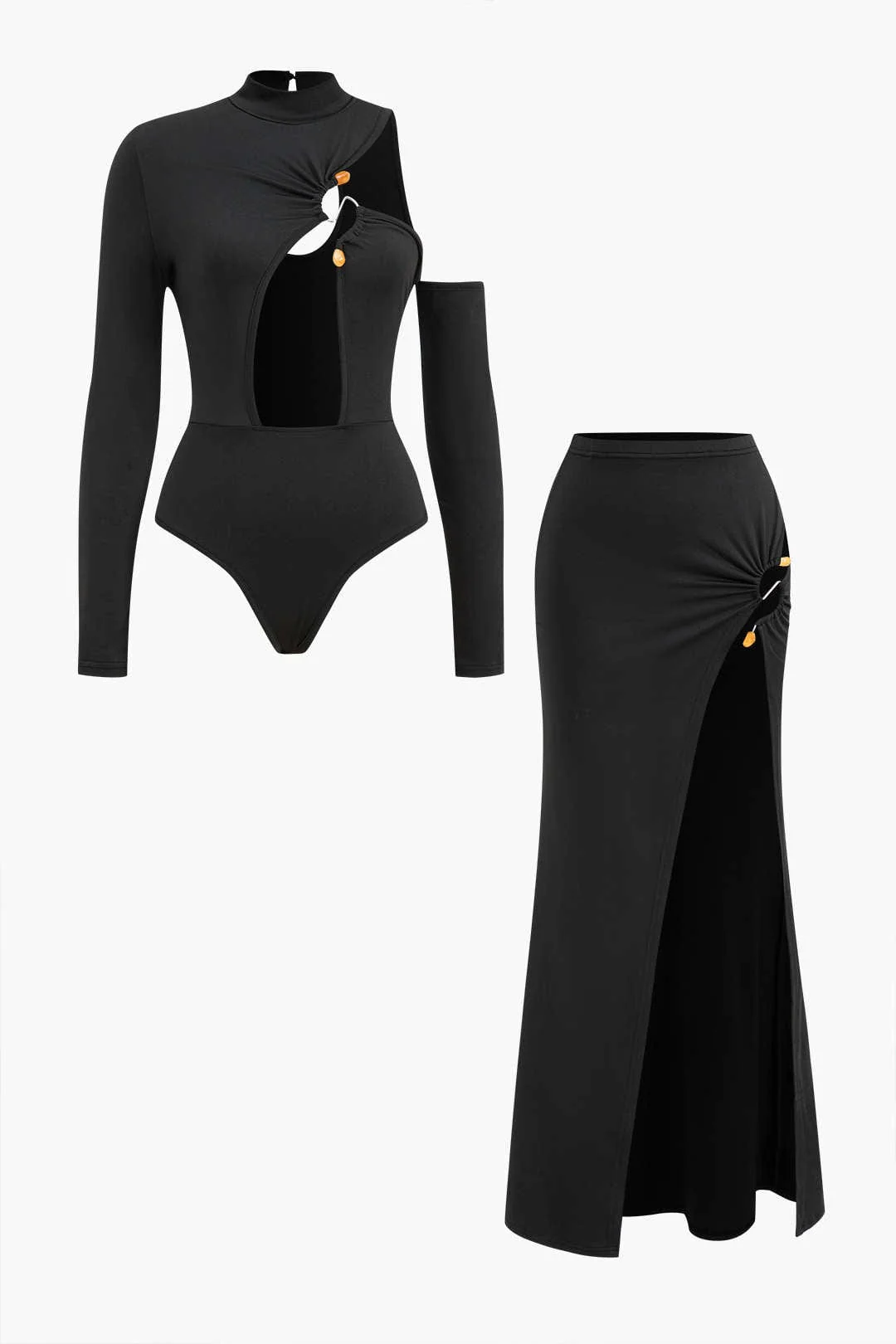 Nele | Elegantes Cut-Out-Zweiteiler-Set mit Maxi-Rock - Image 7