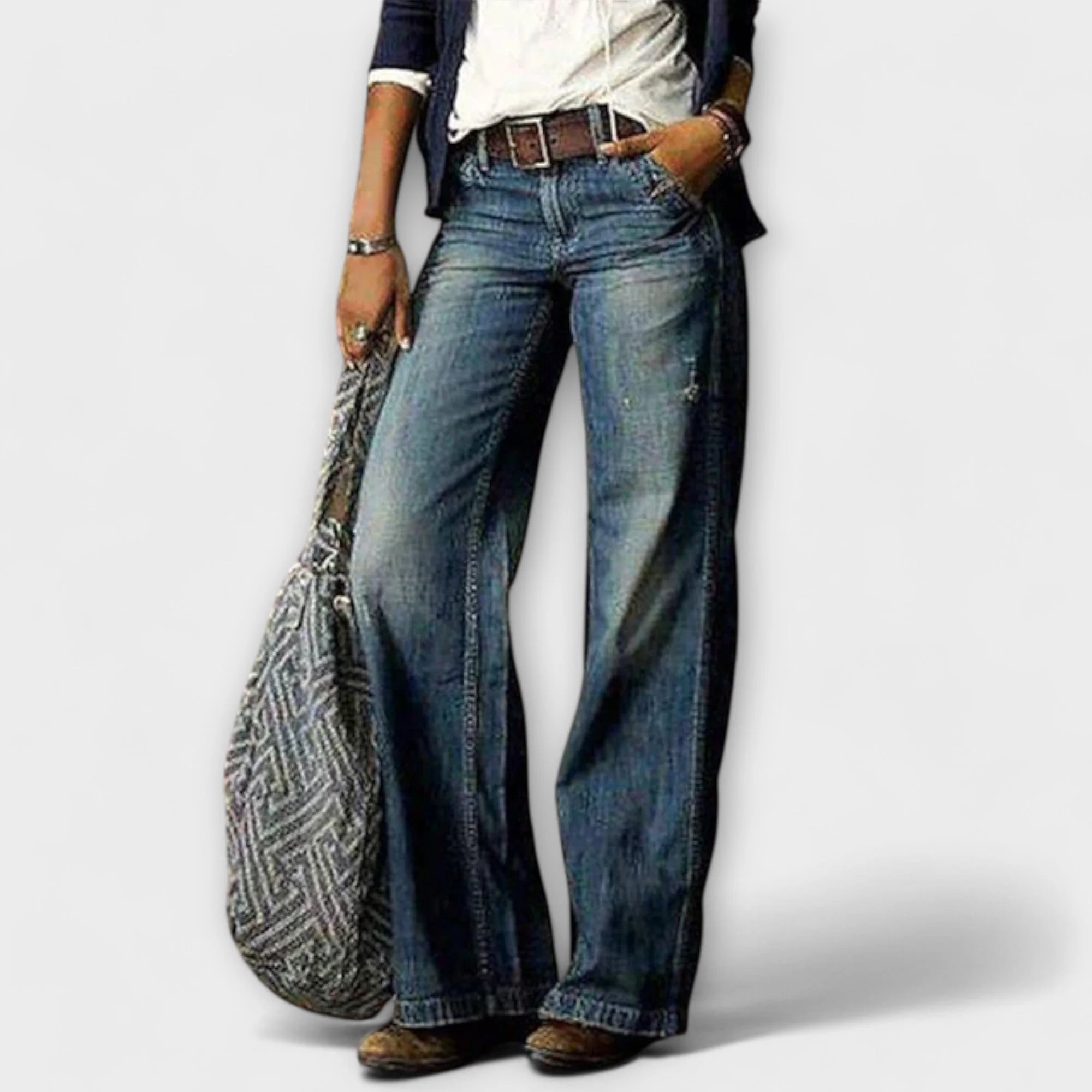 Neless – Weite Jeans mit High-Waist - Image 3