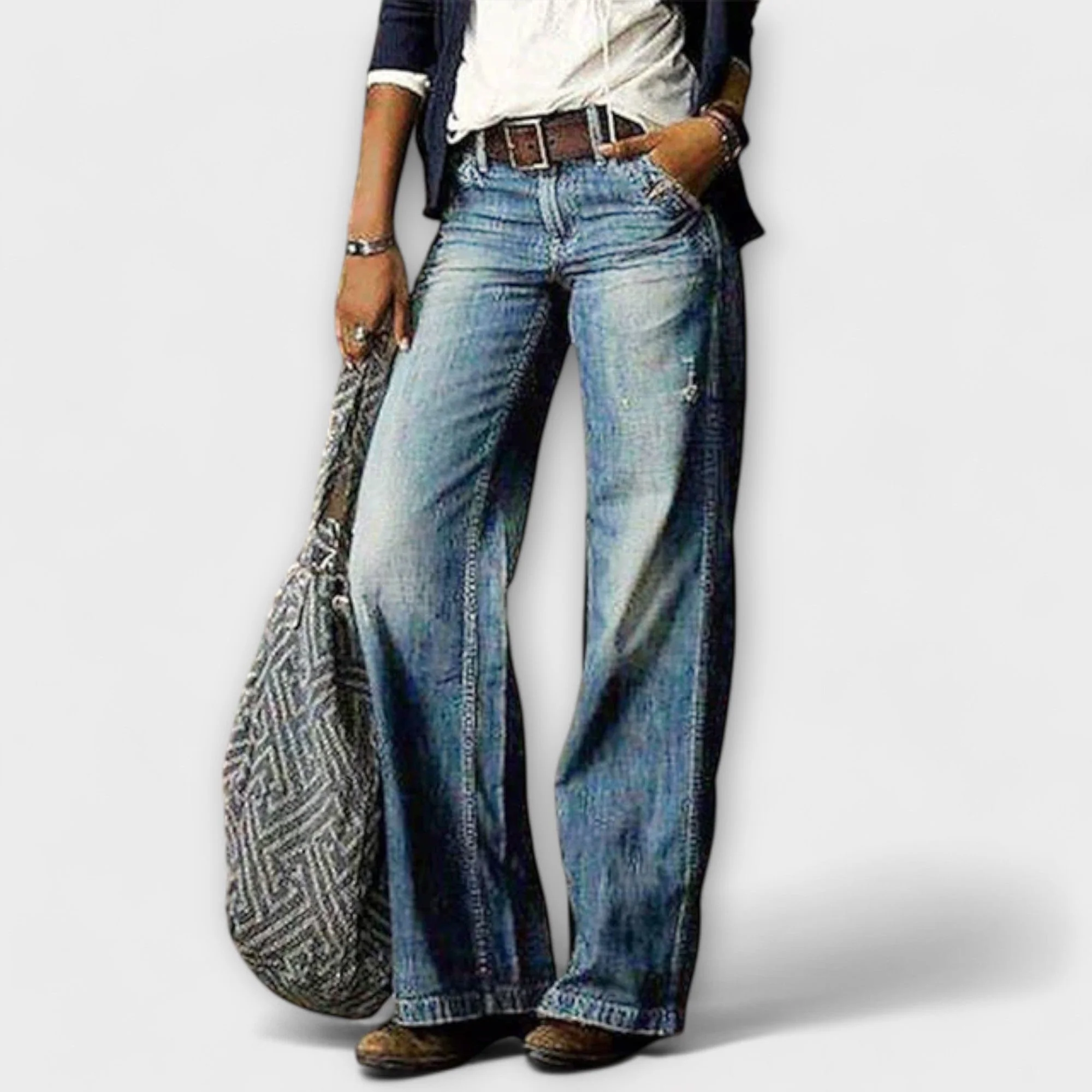 Neless – Weite Jeans mit High-Waist - Image 4